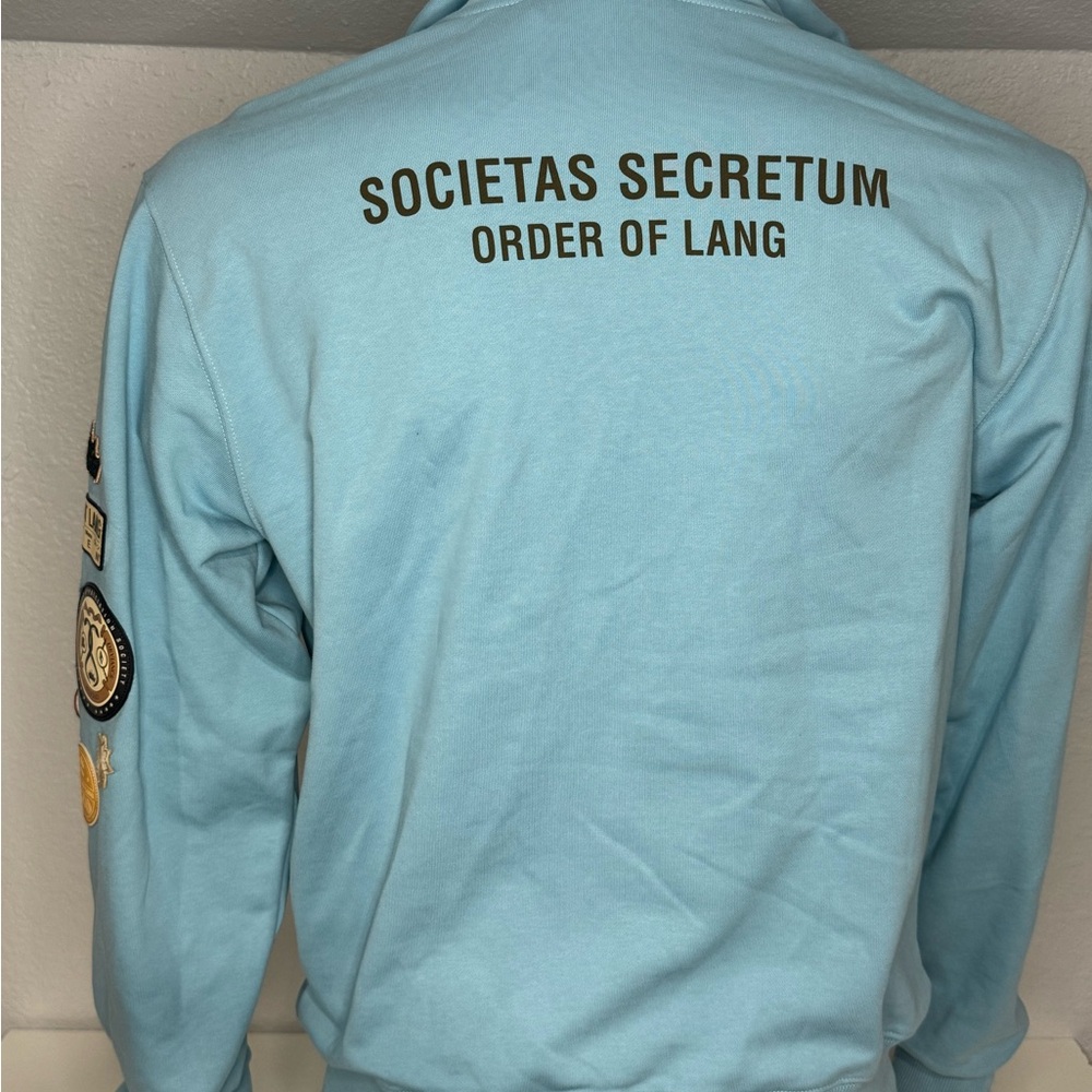 Helmut Lang Light Blue Graphic Hoodie - Picture 3 of 6
